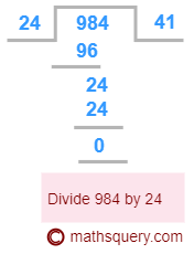 Divide 984 by 24