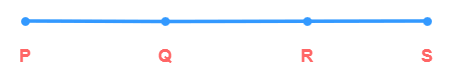 Six line segments on a line