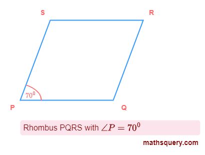Parallelogram ABCD, with &ang;P = 70&deg;