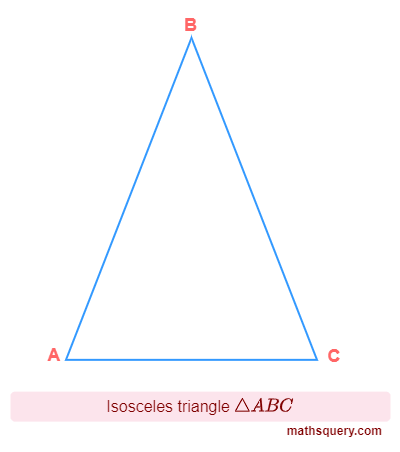 Isosceles triangle &Delta;ABC with sides AB = BC