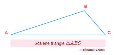 Scalene triangle &Delta;ABC with three non equal sides