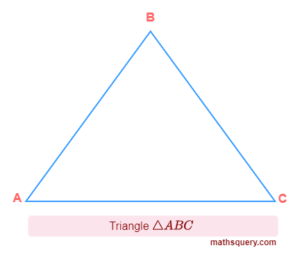 Example of a triangle &Delta;ABC
