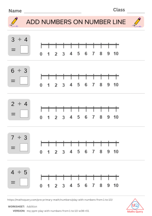 Thumbnail preview of Addition worksheet of Download Free Worksheets For Numbers 1 To 10 For Kids