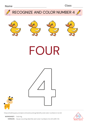 Thumbnail preview of Coloring worksheet of Download Worksheets Of Recognition And Coloring Of Numbers 1 To 10