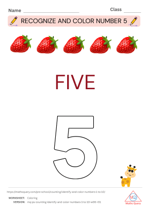 Thumbnail preview of Coloring worksheet of Download Worksheets Of Recognition And Coloring Of Numbers 1 To 10