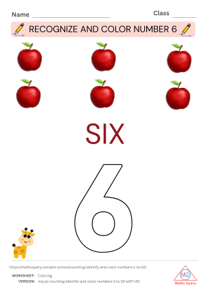 Thumbnail preview of Coloring worksheet of Download Worksheets Of Recognition And Coloring Of Numbers 1 To 10