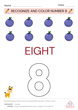Thumbnail preview of Coloring worksheet of Download Worksheets Of Recognition And Coloring Of Numbers 1 To 10