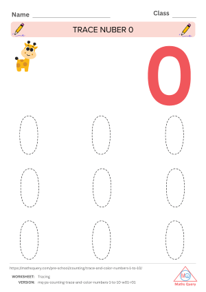 Thumbnail preview of Coloring worksheet of Trace Numbers And Color Objects To Learn Numbers From 1 To 10