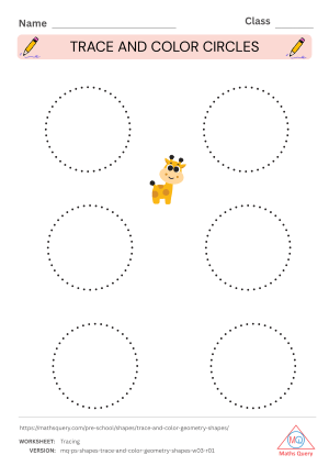 Thumbnail preview of Counting worksheet of Activity Sheets For Tracing And Coloring Of Basic Geometrical Shapes