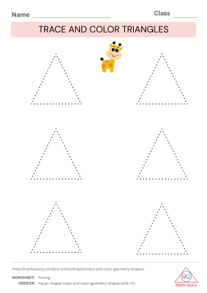 Thumbnail preview of Counting worksheet of Activity Sheets For Tracing And Coloring Of Basic Geometrical Shapes