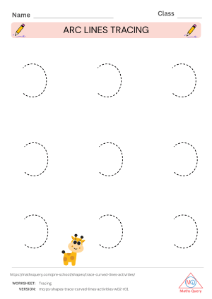 Thumbnail preview of Counting worksheet of Worksheets For Tracing Curves, Loops, Spirals, And Zigzag Lines