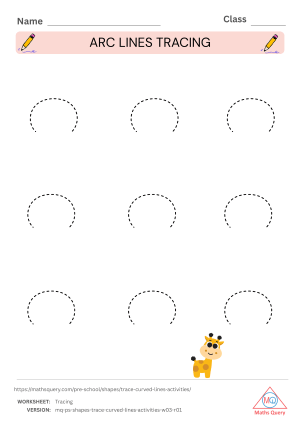 Thumbnail preview of Counting worksheet of Worksheets For Tracing Curves, Loops, Spirals, And Zigzag Lines