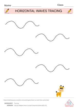 Thumbnail preview of Counting worksheet of Worksheets For Tracing Curves, Loops, Spirals, And Zigzag Lines