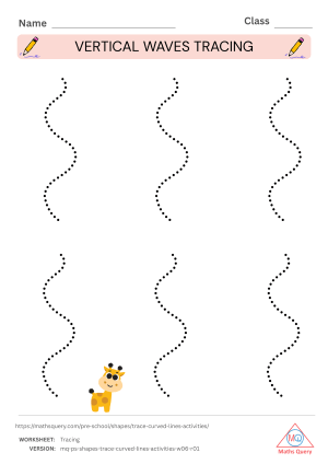 Thumbnail preview of Counting worksheet of Worksheets For Tracing Curves, Loops, Spirals, And Zigzag Lines