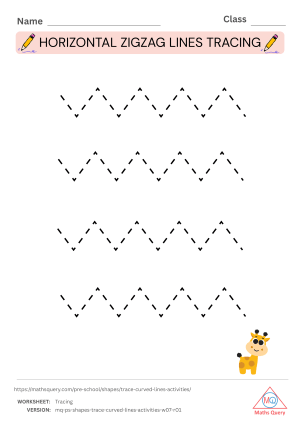 Thumbnail preview of Counting worksheet of Worksheets For Tracing Curves, Loops, Spirals, And Zigzag Lines
