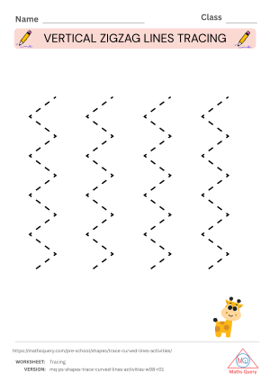 Thumbnail preview of Counting worksheet of Worksheets For Tracing Curves, Loops, Spirals, And Zigzag Lines