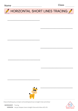Thumbnail preview of Counting worksheet of Worksheets Of Tracing Of Sleeping, Standing And Slanted Lines