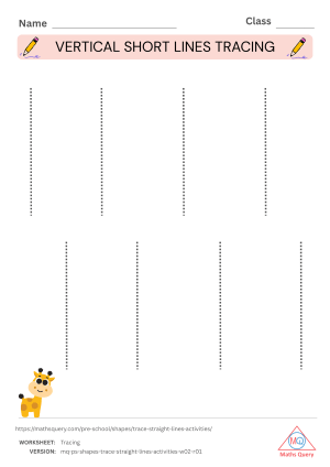 Thumbnail preview of Counting worksheet of Worksheets Of Tracing Of Sleeping, Standing And Slanted Lines