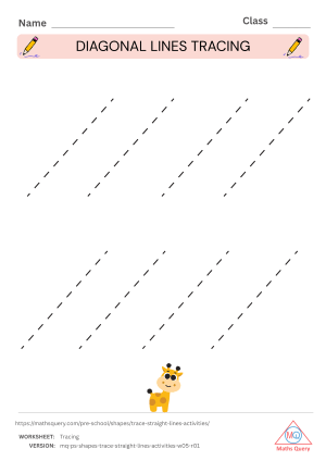 Thumbnail preview of Counting worksheet of Worksheets Of Tracing Of Sleeping, Standing And Slanted Lines