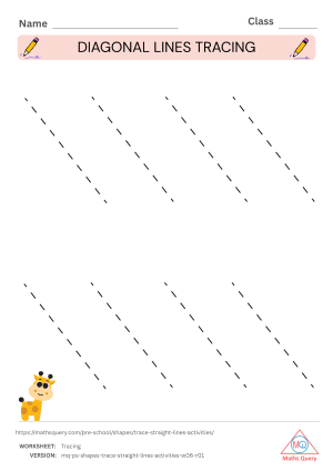 Thumbnail preview of Counting worksheet of Worksheets Of Tracing Of Sleeping, Standing And Slanted Lines